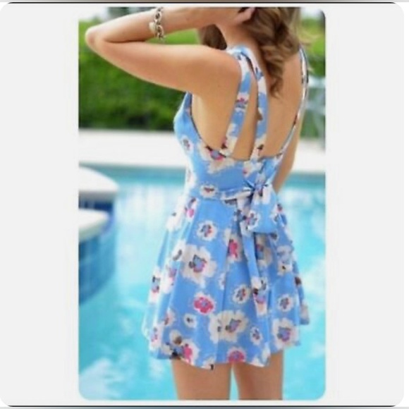 ASTR BLUE FLORAL ROMPER - Picture 2 of 8